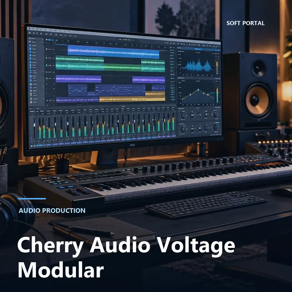 Editorial artwork for Cherry Audio Voltage Modular in a Windows workspace