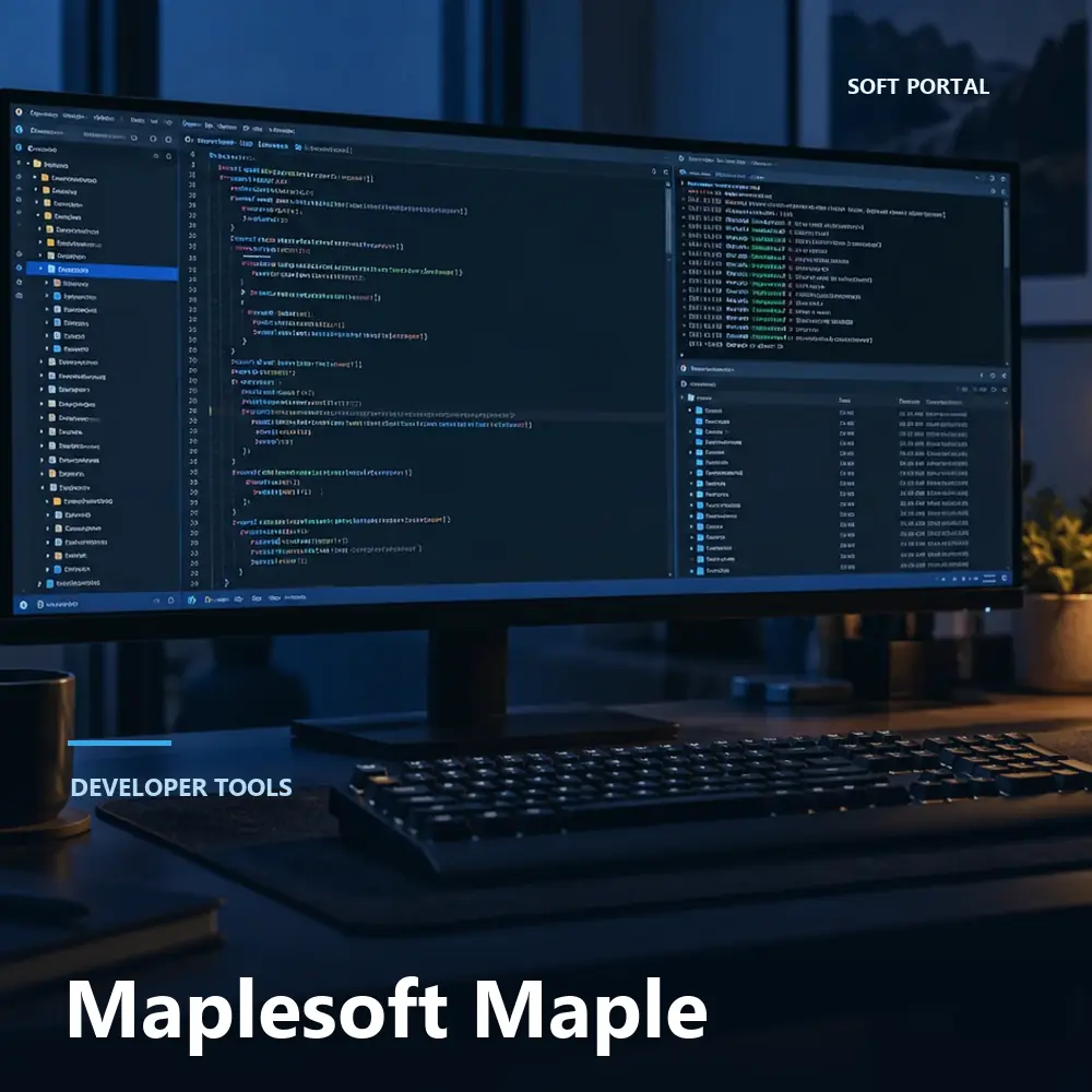 Editorial artwork for Maplesoft Maple in a Windows workspace