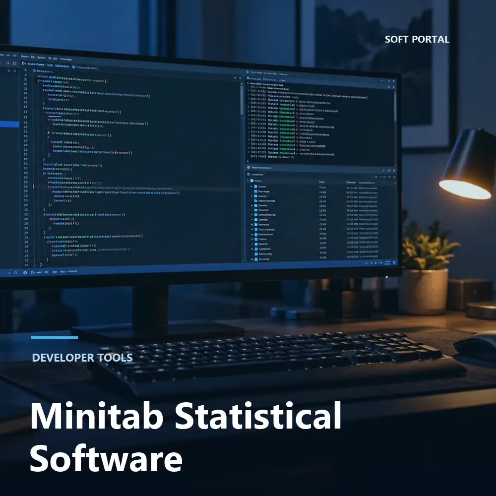 Editorial artwork for Minitab Statistical Software in a Windows workspace
