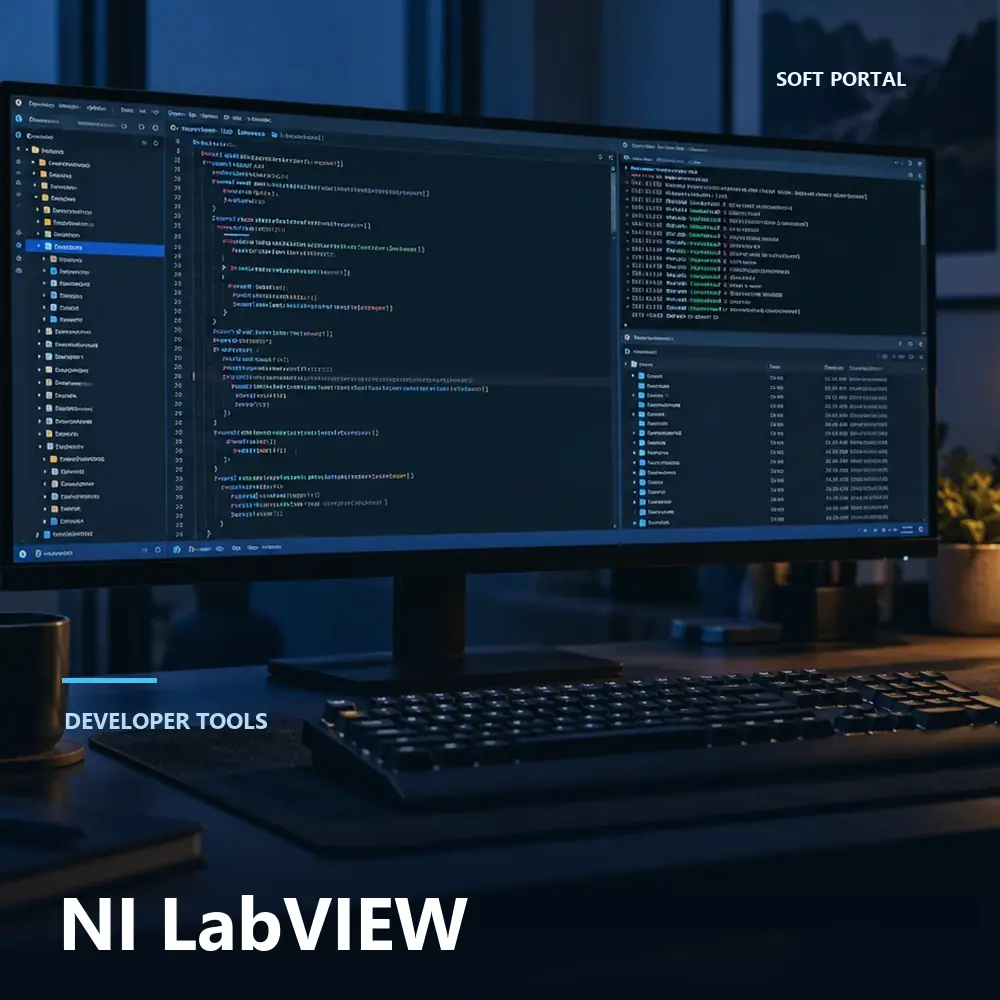 Editorial artwork for NI LabVIEW in a Windows workspace