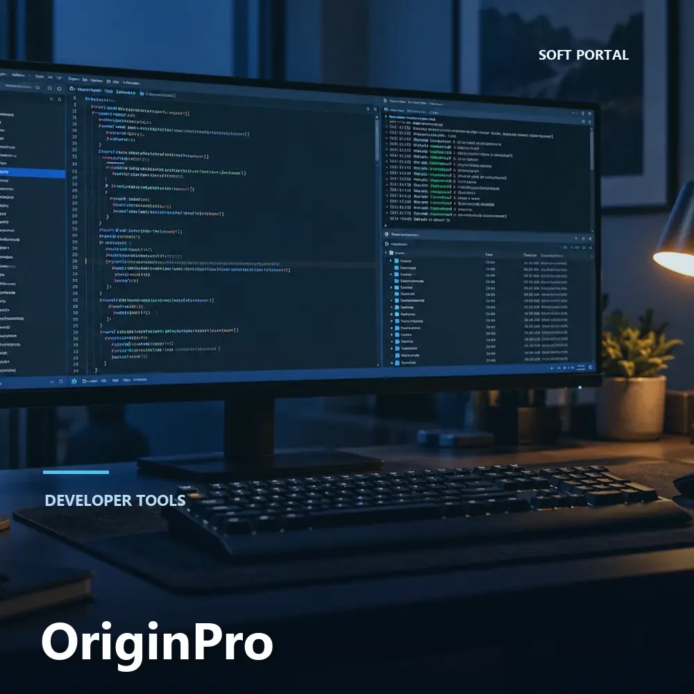 Editorial artwork for OriginPro in a Windows workspace