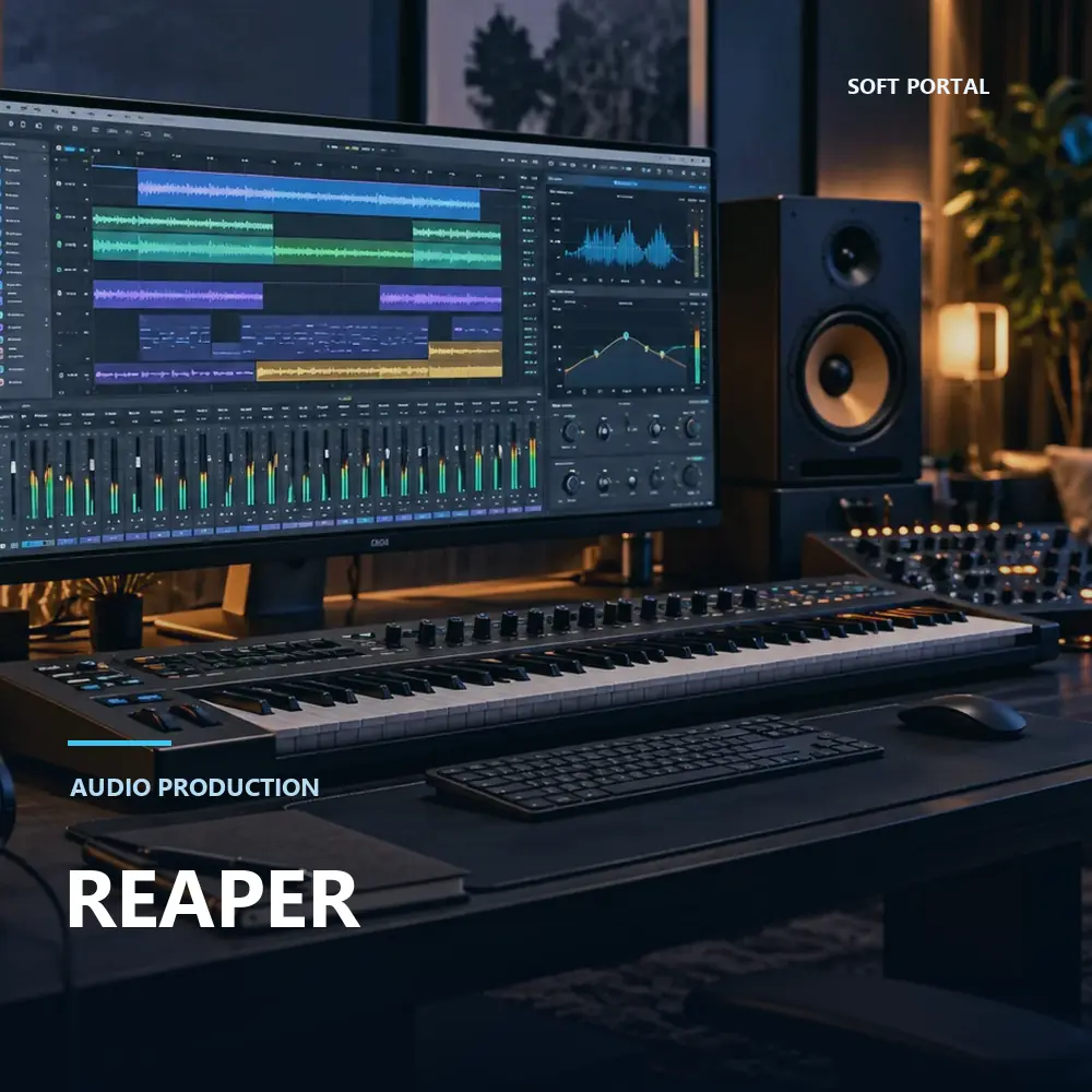 Editorial artwork for REAPER in a Windows workspace