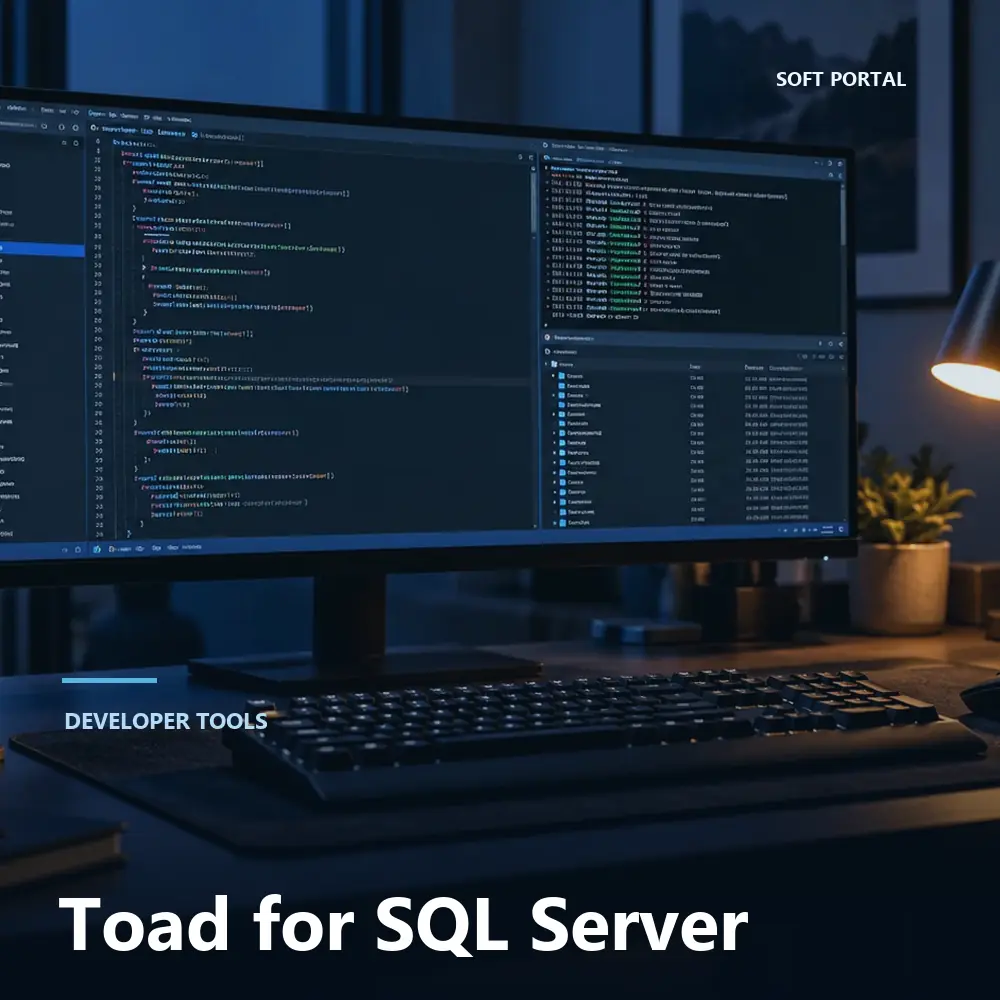 Editorial artwork for Toad for SQL Server in a Windows workspace